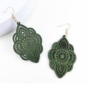 Bohemian hollow out drop earrings